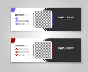 Clean and simple email signature or email footer template