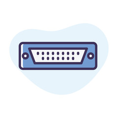 Fototapeta premium Parallel port vector icon