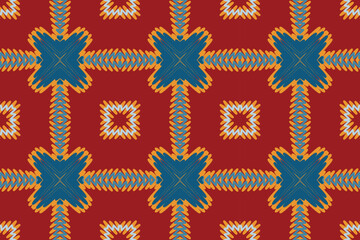 Geometric ethnic oriental seamless pattern traditional Design for background, carpet, wallpaper, clothing, wrapping, Batik, fabric, vector, illustration, boho embroidery style.