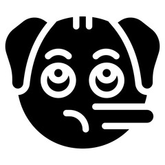 Vector Icon Liar, Dog, Animal, Wildlife, Dog Emoji