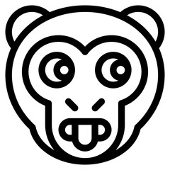 Vector Icon Heated, Monkey, Animal, Wildlife, Pet