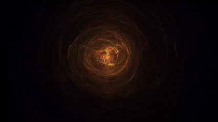 Abstract energy sphere of particles and waves of magical glow, flickering light and changing perspectives