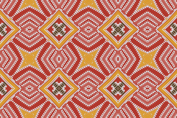 Aztec African Geometric Pattern. Red Purple and White Colorful Traditional embroidery. Design for print texture. Border background for wallpaper, wrapping paper