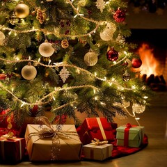 christmas tree with presents