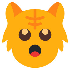 yawn, cat, animal, wildlife, cat emoji Icon