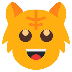 laugh, cat, animal, wildlife, cat emoji Icon