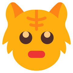 bored, cat, animal, wildlife, cat emoji Icon
