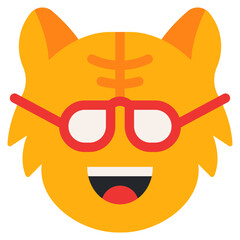 cool, cat, animal, wildlife, cat emoji Icon