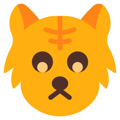 worry, cat, animal, wildlife, cat emoji Icon
