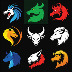 a beautiful different logo for animal