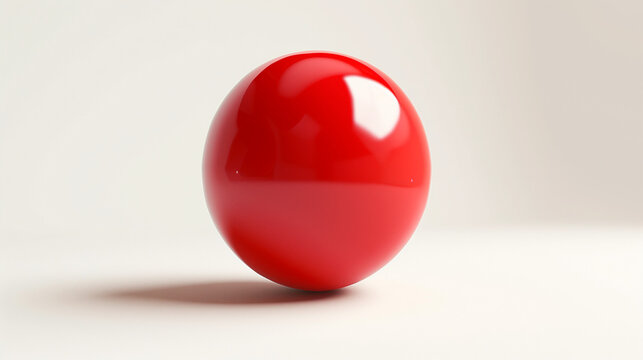 Red ball, Snooker Ball on white background, red ball isolated on white background, White and red balls, illustration