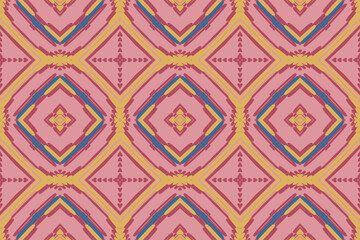 Aztec African Geometric Pattern. Red Purple and White Colorful Traditional embroidery. Design for print texture. Border background for wallpaper, wrapping paper