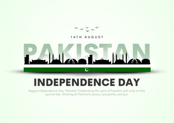 Happy independence day Pakistan. Creative vector illustration design.