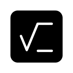 Square Root Glyph Icon 1