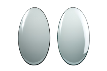 Twin Moonbeam Reflectors on White or PNG Transparent Background.