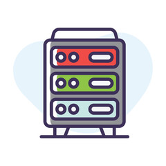 Server rack vector icon