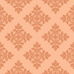 Damask pattern vector Perfect for bed sheets, carpets, and wallpapers, the seamless, vintage patterns add a touch of classic luxury to any fabric.