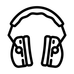ear protectors ppe protective equipment line icon vector. ear protectors ppe protective equipment sign. isolated contour symbol black illustration