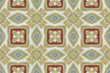 Fototapeta premium native pattern ethnic pattern indian aztec tribal geometric mexican ornament textile fabric graphic rug folk motif african ornamental embroidery boho tradition trendy native american maya 