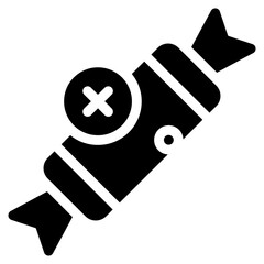 Vector Icon No Sweets, No Sugar, Sweet Food, Candy, Cross Mark, Sweet Food