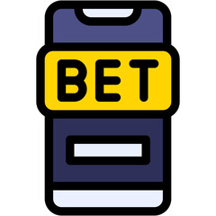 Vector Icon Bet, Card Game, Gambling, Casino, Party