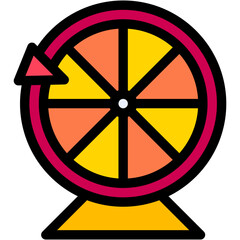 Obraz premium Vector Icon Lucky Draw, Casino, Luck, Game, Lottery Game, Gambling