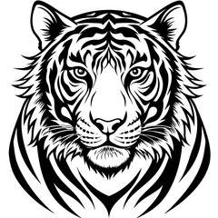 tiger head silhouette