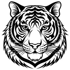 tiger head silhouette