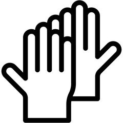 Obraz premium Vector Icon High Five, Trust, Friendship, Agreement, Deal, Happy, Hand