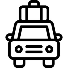 Vector Icon Friend Trip, Trip, Travel, Taxi, Car, Holidays, Vehicle