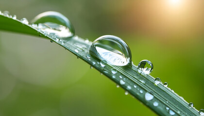  Raindrop On Leaf- A close-up view of a raindrop delicately resting on a leaf, highlighting _1(216)