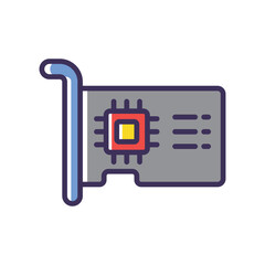 Ethernet card vector icon