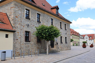 Blick in die Altstadt von Bad Lauchstädt in Sachsen-Anhalt	