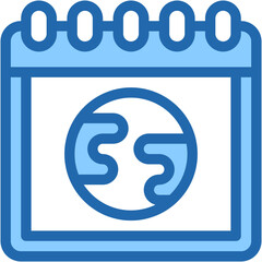 Vector Icon Earth, Calendar, Date And Time, Ecology, Planet Earth