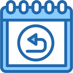 Vector Icon Return, Calendar, Date And Time, Arrow, Moving