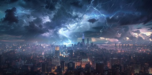 Storm Over a Dramatic Landscape