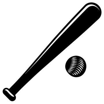 recommend clip art: Baseball Bat and ball Vector