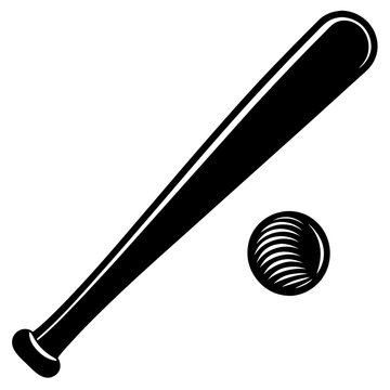 recommend clip art: Baseball Bat and ball Vector 