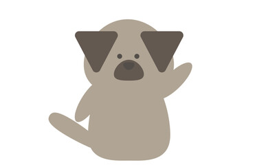 シンプルな茶色い犬
