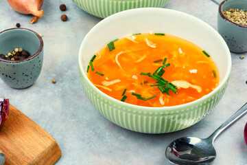 Homemade onion soup.