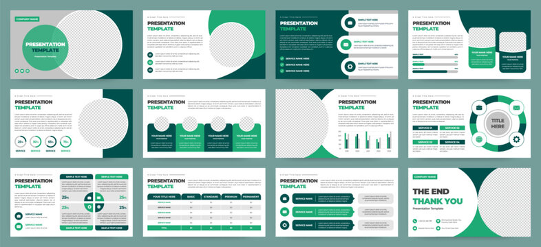 Modern presentation slide templates. Infographic elements template set for web, print, annual report brochure, business flyer leaflet marketing and advertising template. Vector Illustration.