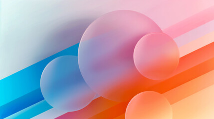 abstract pastel gradient background with overlapping translucent circles and diagonal stripes