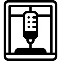 Vector Icon 3d Printer, Electronics, Manufacturing, Machine, Technology