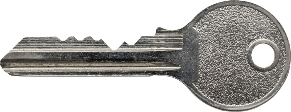 House key isolated on white background