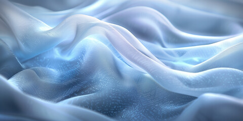 Fototapeta premium delicate blue translucent flowing waves and light reflections creating a serene and tranquil atmosphere