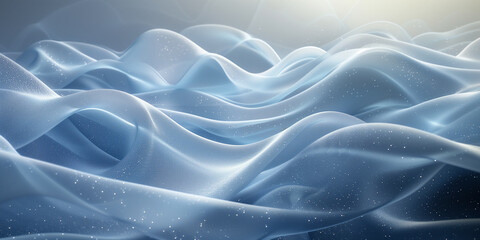 Fototapeta premium delicate blue translucent flowing waves and light reflections creating a serene and tranquil atmosphere