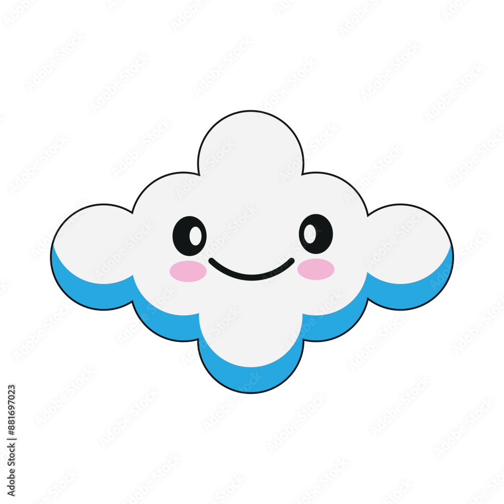 Poster Cloud Cute Illustration