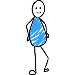 Hand Drawn Stickman Crayon