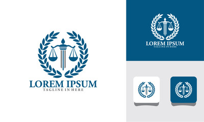 modern law and firm logo icon