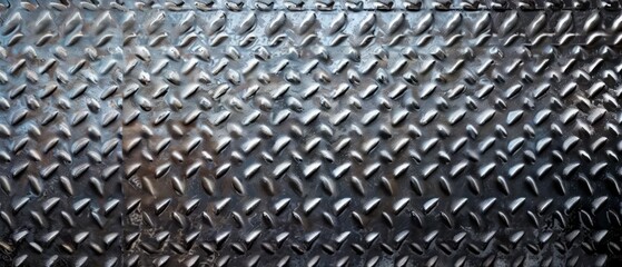 Panoramic close-up, high detail scan of sawtooth knurled metal texture, Generative AI